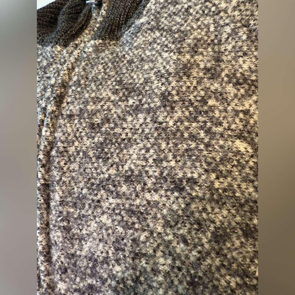 Club Monaco Tweed Wool Gray Marled Zip Up Trim Long Coat Sweater Jacket‎ - Picture 12 of 12